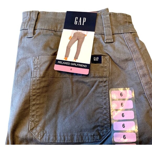 Gap Womens Relaxed Girlfriend Chino Pants Size 6 Gray Cotton Blend - Picture 4 of 5